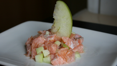 Tartare aux 2 saumons et à la pomme Granny Smith