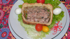 Pâté en croûte au porc et aux champignons