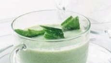 Sorbet au concombre et sa menthe hachée