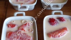 Gratin fraises et pamplemousse rose