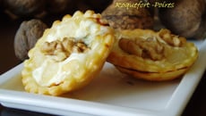 Mini tartelettes roquefort poire
