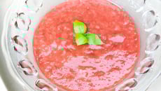 Soupe de rhubarbe et fraise sans sucre ajouté