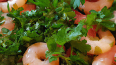 Crevettes d'eau douce aux fines herbes