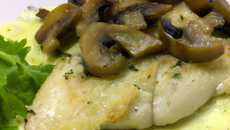 Rôti de cabillaud aux champignons