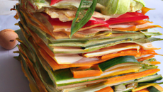 Milles feuilles de légumes d'été