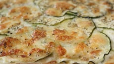 Tarte aux courgettes, comté et mozzarella