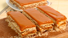 Carrés au caramel