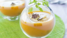 Velouté de potiron aux dés d'agneau