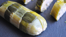 Tresse de poireaux et sa mousse de saumon