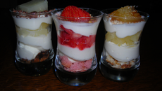 Verrines au mascarpone et fraise des bois