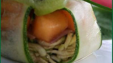 Timbale de courgette au melon