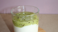 Verrine kiwi fromage blanc speculoos