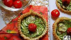 Tartelettes à la courgette et fromage frais