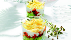 Verrine fraîche à la tome de Savoie