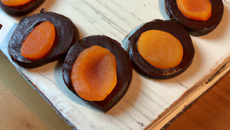 Palets aux abricots secs, cœur au chocolat