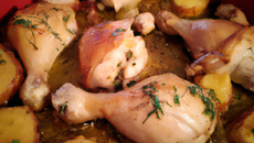 Chapon à la cheminée