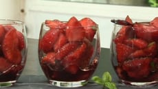 Soupe de fraise au basilic et vinaigre balsamique