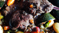 Agneau à la mauresque, légumes de printemps...