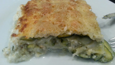 Gratin de courgettes aux ravioles classique