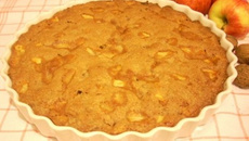 Gâteau pommes et noix
