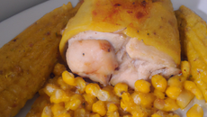 Poulet farci au maïs
