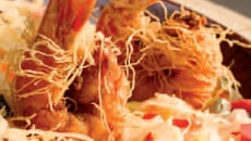 Choucroute en barigoule & gambas