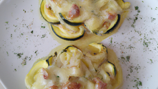 Courgettes à la carbonnara