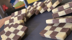 Sablés damiers vanille-chocolat