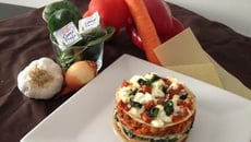 Mille-feuilles de lasagnes aux petits légumes façon Carré frais