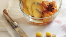 Cantal Entre-Deux et sa compotée de poires à la gentiane