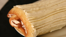 Bûche de Noël au cappuccino et caramel