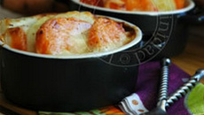 Gratin fondant aux 3 P (patate douce, pomme de terre, pomme-fruit)