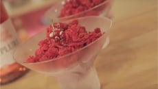 Granité framboises et rosé