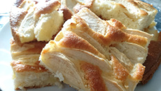 Gâteau aux petits suisses et pommes