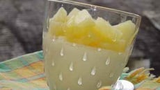 Panna cotta à la noix de coco et à l'ananas