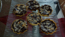 Tartelette au chocolat et amandes