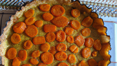 Tarte de carottes et d'abricots au gingembre