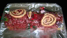 Bûche de Noël gourmande à la framboise