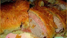 Filet à la moutarde (ancienne) et au jambon