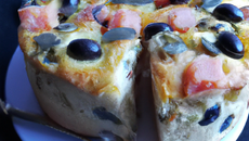 Cake au saumon et olives