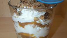 Verrine poires cookies caramel