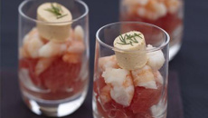 Fraîcheur de crevettes au pamplemousse et Apérivrais
