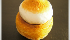 Choux citron meringuée - Poire pochée