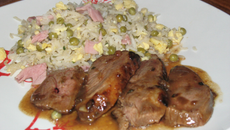 Filet de canard mariné au miel et vinaigre balsamique