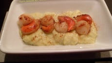 Saint-Jacques sur mousse de poireaux