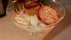 Mogettes au foie gras et à l'andouille