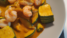 Courgette de crevette au curry