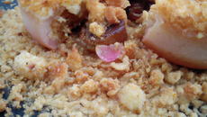 Crumble spéculoos de foie gras de canard poêlé