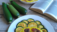 Clafoutis aux courgettes et à la fourme d'ambert