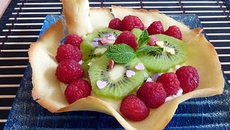 Tulipes pâtissières aux fruits frais